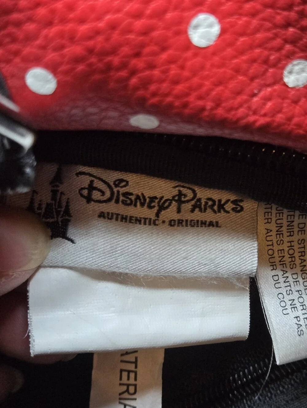 Disney Parks  Minnie Mouse Medium Satchel Handbag Red & White Polka Dot
